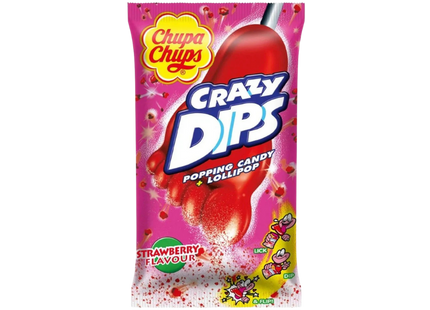 Chupa Chups Popping Candy & Lollipop Strawberry 24 x 14g