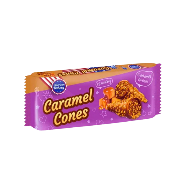 American Bakery Cones Caramel 24 x 112g