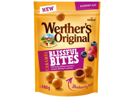Werther's Original Blissful Caramel Bites Blueberry Açai 16 x 140g
