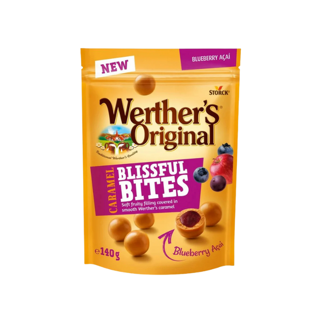 Werther's Original Blissful Caramel Bites Blueberry Açai 16 x 140g