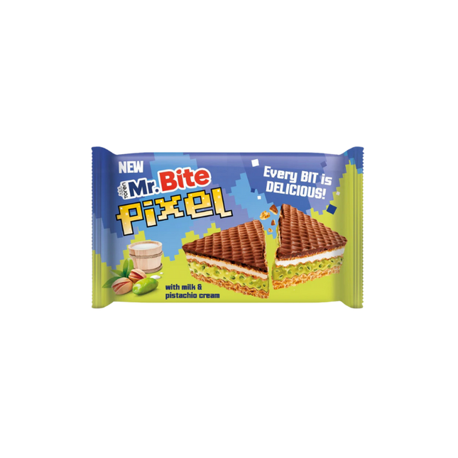 Mr.Bite Pixel Chocolate Milk and Pistachio Cream 10 x 28g