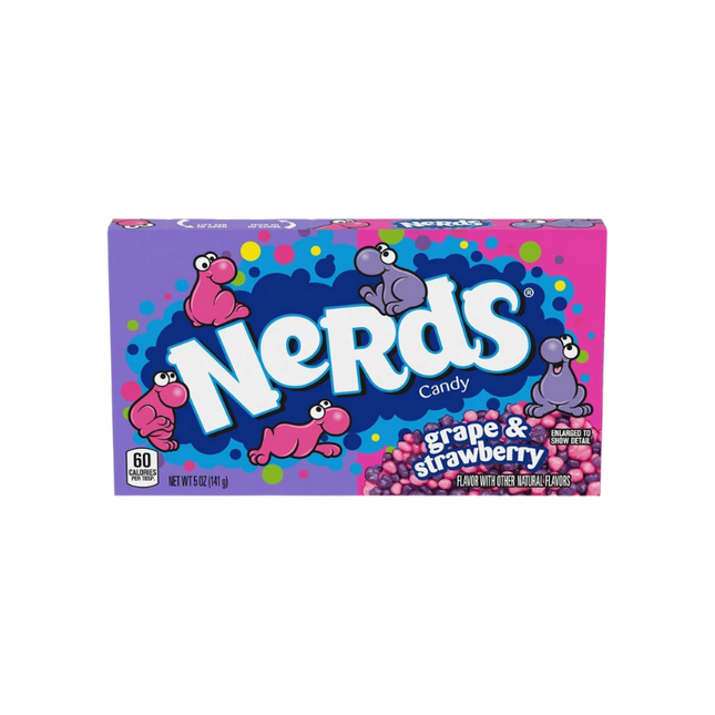 Wonka Nerds Candy Grape Strawberry Box 12 x 141g
